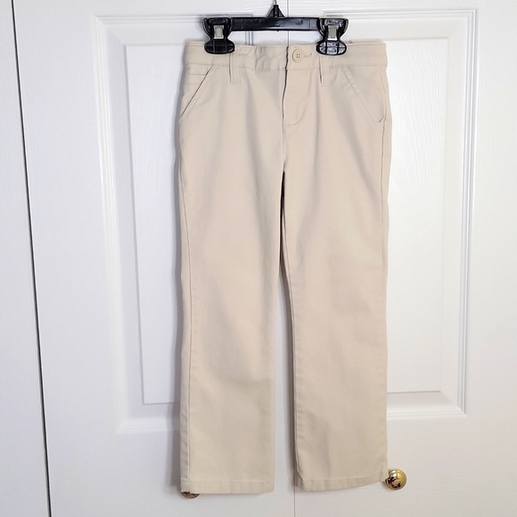 Cat & Jack School Uniform Pants Adjustable Waist Beige 5 New - Picture 2 of 12